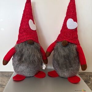 Festive Red and Gray Holiday Gnome Decor